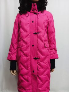 Μπουφάν μακρύ φούξια